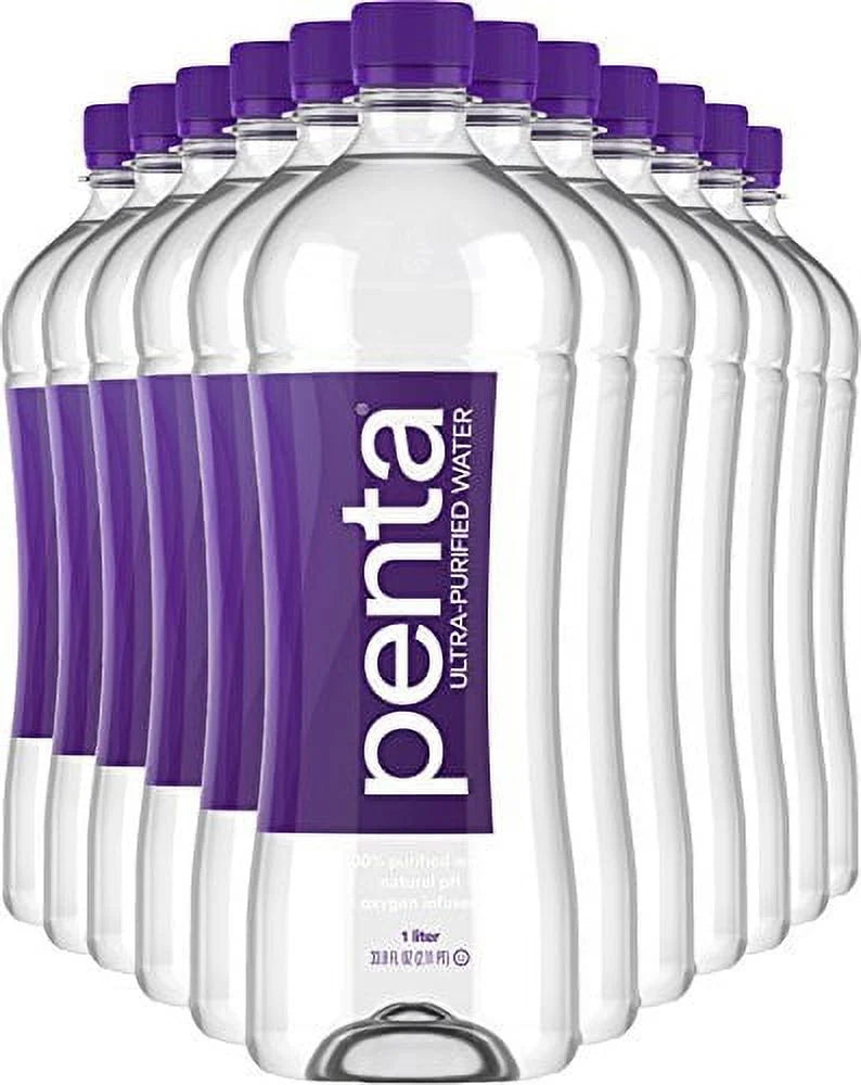 Purified Bottled Water, 33.8 Ounce (Pack of 12) P44336