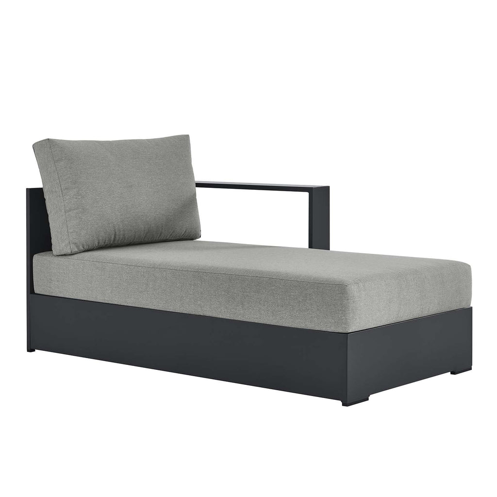 Gray Powder-Coated Aluminum Outdoor Chaise Lounge Z24937