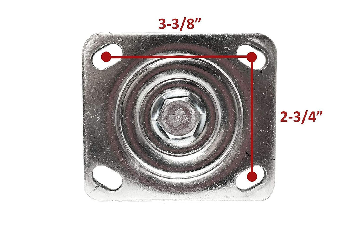 4 Pack 8” Flat Free Casters P28189