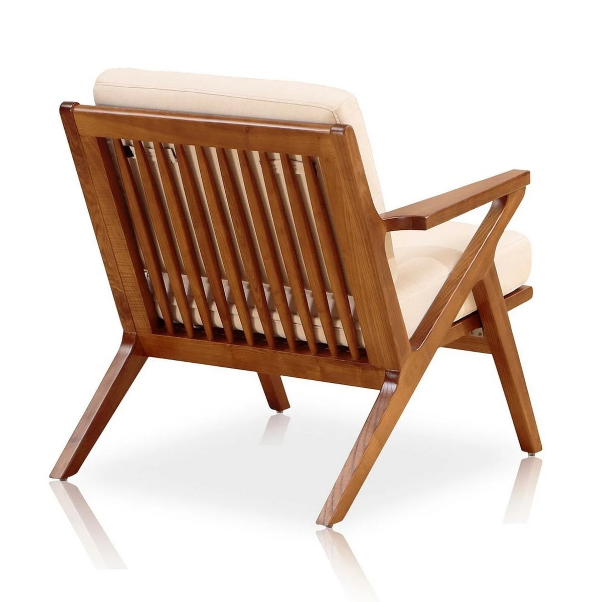 Cream and Amber Twill Weave Accent Chair E9622