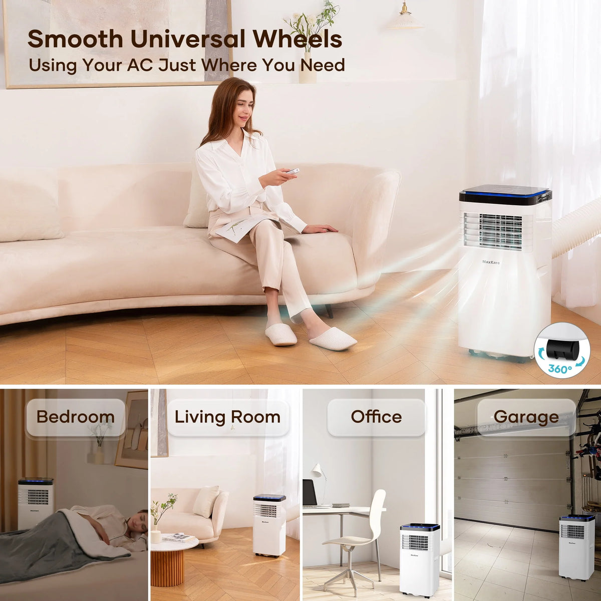 Portable Air Conditioner 8000 BTU with Remote Control K553833